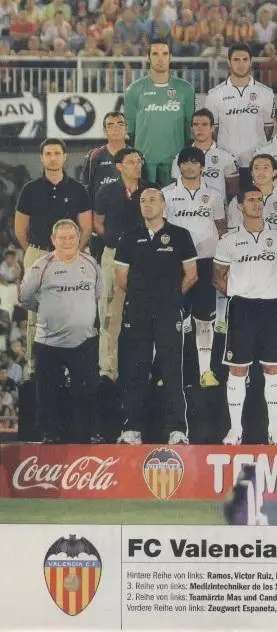постер А4 футбол Валенсія (Іспанія) 2012 / FC Valencia, Spain football poster