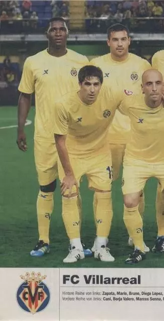 постер А4 футбол Вільярреал (Іспанія) 2011 / FC Villarreal,Spain football poster