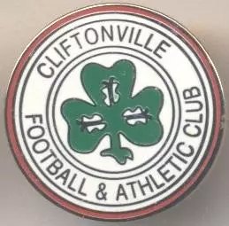 футбол.клуб Кліфтонвілл Півн.Ірланд. ЕМАЛЬ/Cliftonville,N.Ireland football badge