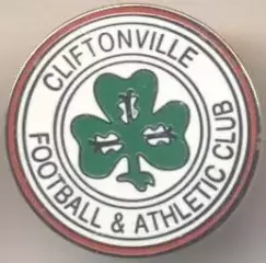 футбол.клуб Кліфтонвілл Півн.Ірланд. ЕМАЛЬ/Cliftonville,N.Ireland football badge