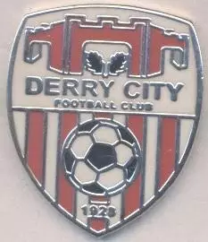 футбол.клуб Деррі Сіті (Ірландія*)3 ЕМАЛЬ/Derry City FC,Rep.Ireland football pin