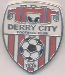 футбол.клуб Деррі Сіті (Ірландія*)3 ЕМАЛЬ/Derry City FC,Rep.Ireland football pin