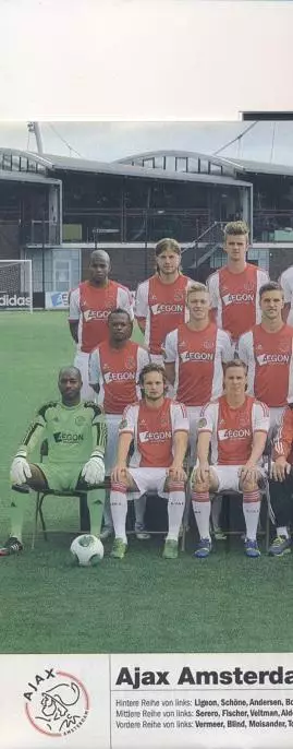 постер А4 футбол Аякс (Нідерланди) 2013 / Ajax, Netherlands football team poster