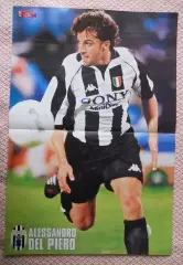 постер А3 футбол Дель П'єро (Італія2 /Alessandro Del Piero,Italy football poster