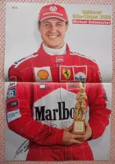 постер А3 формула-1 Шумахер(Німеч.4 /Michael Schumacher,Germany F-1 pilot poster