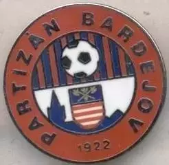 футбол.клуб Партизан Б.Словаччина2 ЕМАЛЬ/Partizan Bardejov,Slovak football badge
