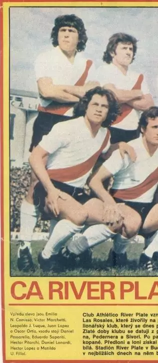 постер А4 футбол Рівер Плейт (Аргентина) 1978/River Plate,Argent.football poster