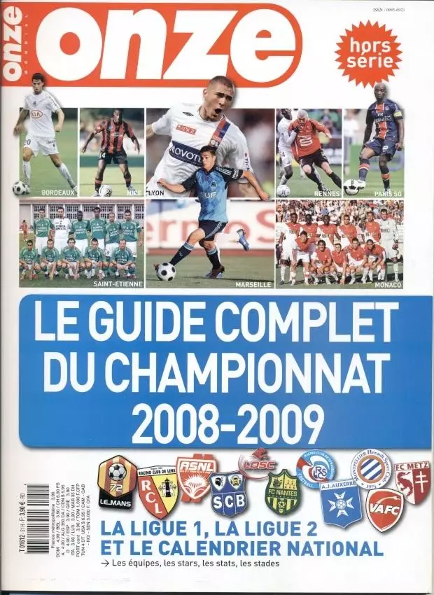 Франція,чемп-т 2008-09,спецвидання Онз/Onze Mondial France football season guide