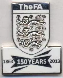 Англія, федерація футболу, ювілей 150, №7 ЕМАЛЬ /England football federation pin
