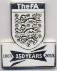 Англія, федерація футболу, ювілей 150, №7 ЕМАЛЬ /England football federation pin
