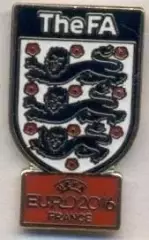 Англія,федерація футболу,Євро-16,№1 ЕМАЛЬ /England football federation pin badge