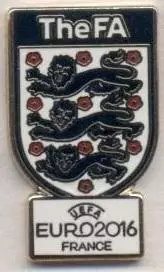 Англія,федерація футболу,Євро-16,№2 ЕМАЛЬ /England football federation pin badge
