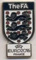 Англія,федерація футболу,Євро-16,№2 ЕМАЛЬ /England football federation pin badge