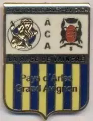 футбол.клуб Арль-Авіньйон (Франція)1 ЕМАЛЬ /AC Arles-Avignon,France football pin