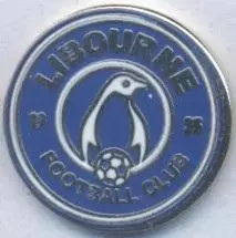 футбол.клуб Лібурн (Франція) ЕМАЛЬ /FC Libourne,France football enamel pin badge