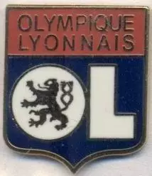 футбол.клуб Олімпік Ліон (Франція) ЕМАЛЬ /Olympique Lyonnais,France football pin