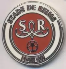 футбол.клуб Реймс (Франція)2 ЕМАЛЬ /Stade Reims,France football enamel pin badge