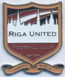футбол.клуб Рига Юнайтед (Латвія) важмет / Riga United,Latvia football pin badge