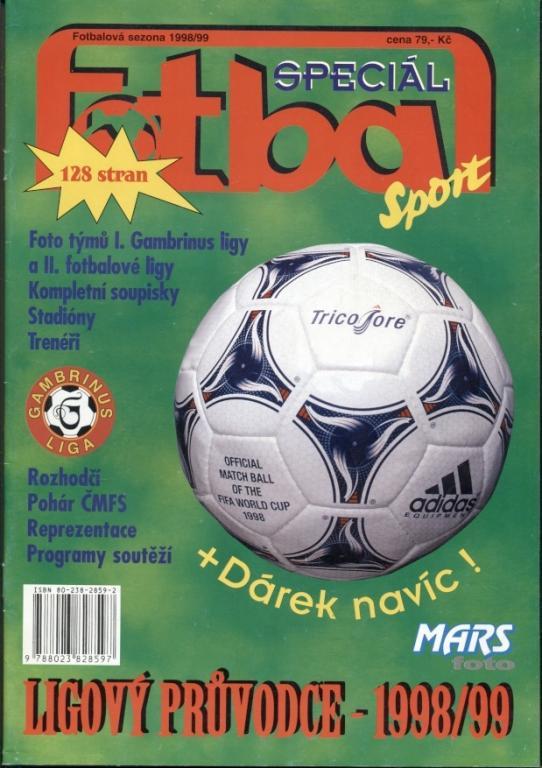 Футбол, Чемпионат Чехии 1998-99, спецвыпуск Фотбал / Fotbal Czech league special