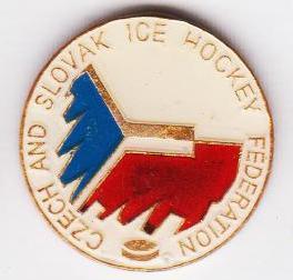 Чехия и Словакия, федерация хоккея, тяжмет /Czech & Slovak hockey federation pin