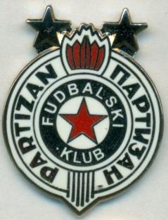 футбол.клуб Партизан Белг.(Сербия) ЭМАЛЬ / Partizan Belgrade,Serbia football pin