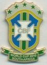 Бразилия,федерация футбола,№2 ЭМАЛЬ /Brazil football federation enamel pin badge