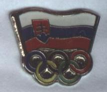 Словакия, НОК=национальный олимпийский комитет,№1 тяжмет /Slovakia IOC pin badge