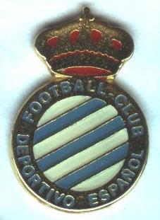 футбольный клуб Эспаньол (Испания)2 тяжмет /RCD Espanol,Spain football pin badge