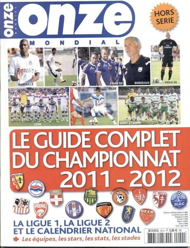 Франция,чемпионат 2011-12,спецвыпуск Онз / Onze Mondial guide championnat France