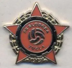 футбол.клуб Слобода Тузла(Босния)2 ЭМАЛЬ/Sloboda Tuzla,Bosnia football pin badge