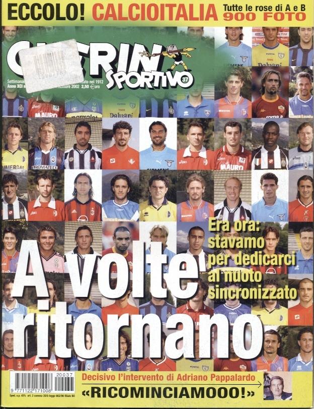 Италия,чемпионат 2002-03,спецвыпуск Guerin Sportivo CalcioItalia, football Italy
