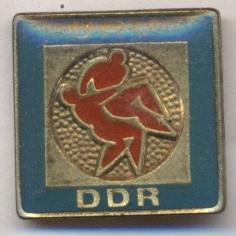 ГДР, борьба, федерация, тяжмет / GDR wrestling federation badge / DDR DRV Ringen