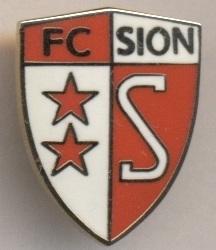 футбольный клуб Сьон (Швейцария)1 ЭМАЛЬ / FC Sion, Switzerland football badge