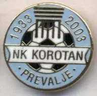 футбол.клуб Коротан (Словения) ЭМАЛЬ / Korotan Prevalje, Slovenia football badge