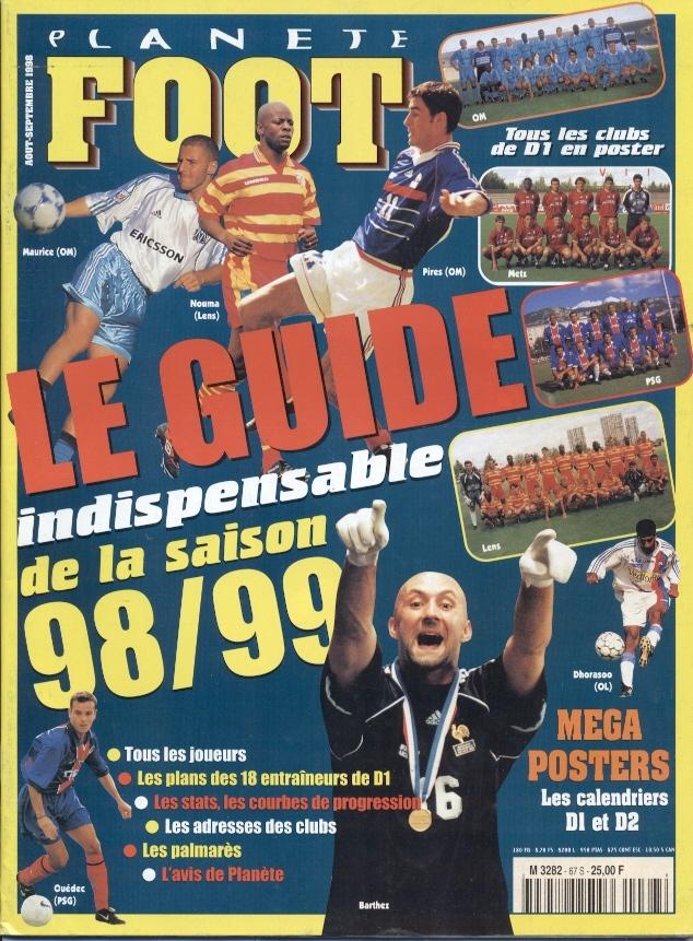 Франция, чемпионат 1998-99, спецвыпуск Планет Фут / Planete Foot guide France