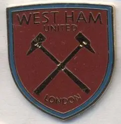 футбольный клуб Вест Хэм (Англия)2 ЭМАЛЬ / West Ham United, England football pin