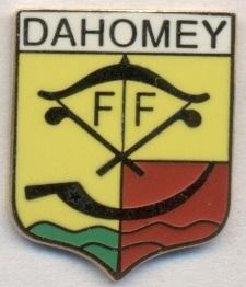 Дагомея=Бенин, федерация футбола, ЭМАЛЬ / Dahomey=Benin football federation pin