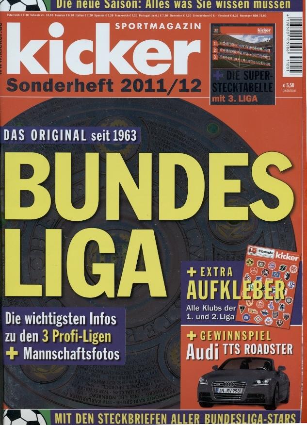 Футбол,Чемпионат Германии 2011-12,спецвыпуск Кикер /Kicker Sonderheft Bundesliga