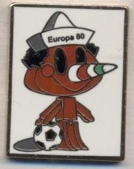 Чемп-т Европы 1980 (Италия)2 талисман,ЭМАЛЬ / Euro 1980 Italy football pin badge