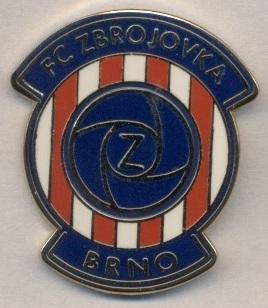 футбол.клуб Збройовка Брно(Чехия)2 ЭМАЛЬ/Zbrojovka Brno,Czech football pin badge