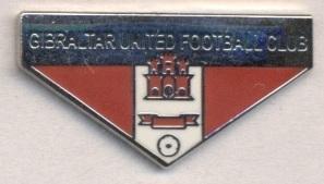 футбол.клуб Гибралтар Юнайтед,№1, ЭМАЛЬ / Gibraltar United FC football pin badge