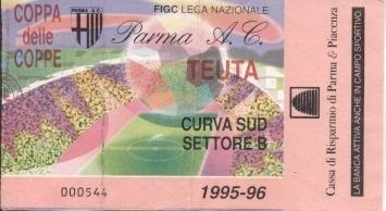 билет Parma AC,Italy/Италия-Teuta Durres,Albania/Албан.1995 match stadium ticket
