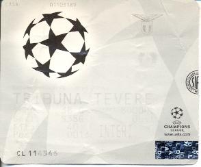 билет SS Lazio,Italy/Италия- Bayer Leverkusen,Germany/Германия 1999 match ticket