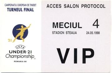 билет Норвегия-Швеция 1998 b молодежные / Norway-Sweden U21 match stadium ticket