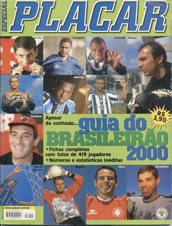Бразилия, чемпионат 2000,спецвыпуск Плакар / Placar Brazil football season guide
