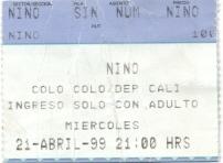 билет Colo Colo,Chile- Depor.Cali,Colombia Copa Libertadores 1999b match ticket