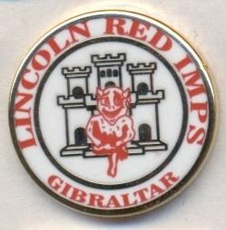 футбол.клуб Линкольн (Гибралтар)2 ЭМАЛЬ /Lincoln Red Imps,Gibraltar football pin