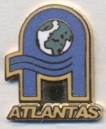 футбол.клуб Атлантас (Литва)1 ЭМАЛЬ / Atlantas Klaipeda, Lithuania football pin