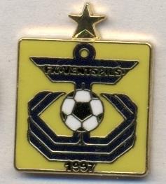 футбол.клуб ФК Вентспилс (Латвия)2 ЭМАЛЬ /FK Ventspils,Latvia football pin badge