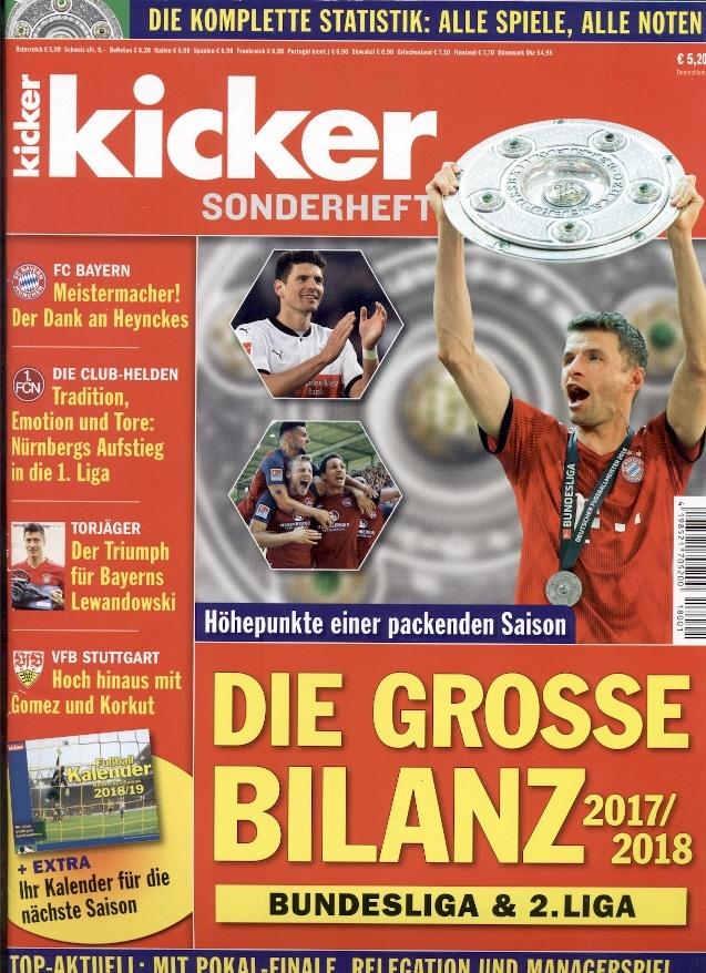 Германия, чемп-т 2017-18 итоги, спецвыпуск Кикер / Kicker Saison Bilanz summary